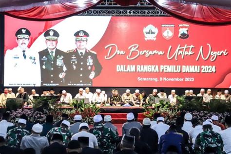 Upaya Batiniah Pemilu Damai Polda Jateng Gelar Doa Bersama Regional