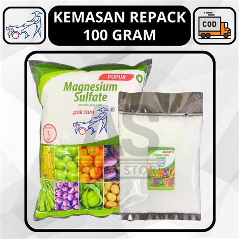 Pupuk Magnesium Sulfate Pak Tani Kemasan Repack Gram Lazada Indonesia