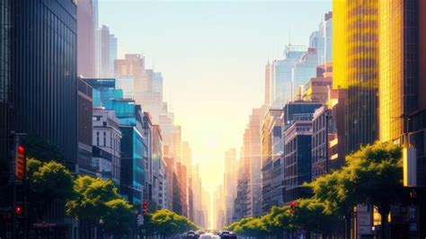 premium ai image  city street   cityscape   building