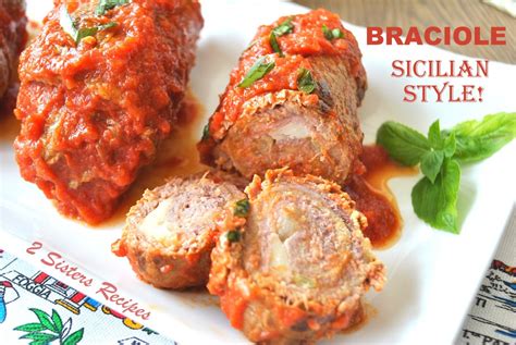 Braciole Sicilian Style 2 Sisters Recipes By Anna And Liz