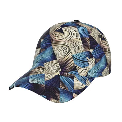 Daiia Abstract Blue Squares Baseball Cap Men Women Classic Adjustable