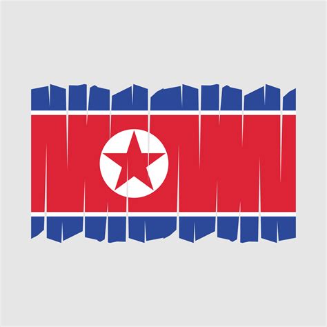 North Korea Flag Brush Vector 21670239 Vector Art At Vecteezy