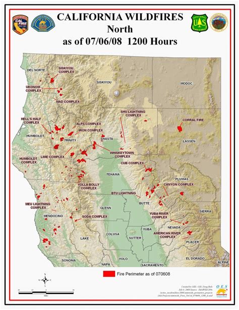 Map Showing Current Fires In California | Printable Maps