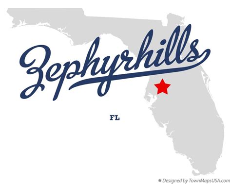 Map of Zephyrhills, FL, Florida