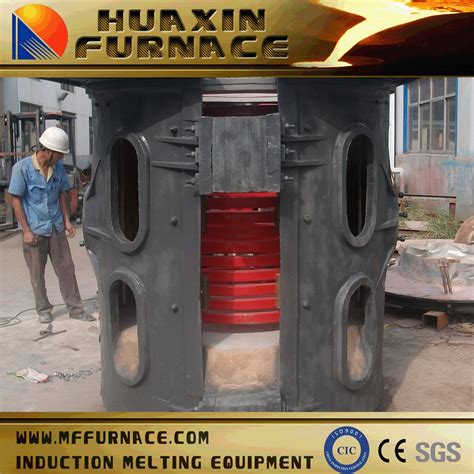 1000 Kg Aluminum Shell Induction Melting Furnace For Aluminum Ingot