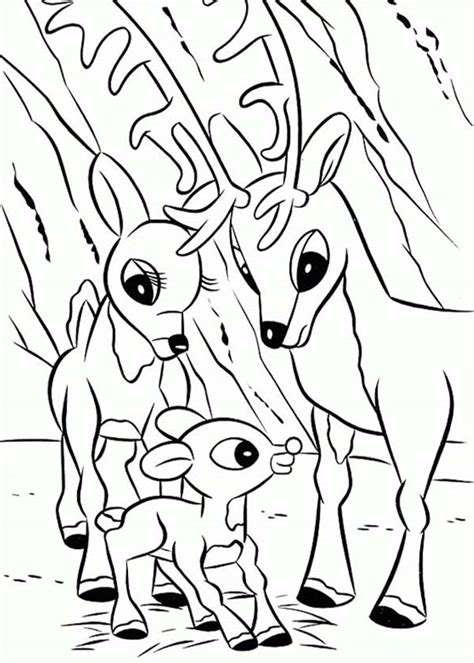 Rudolph reindeer coloring pages download and print for free