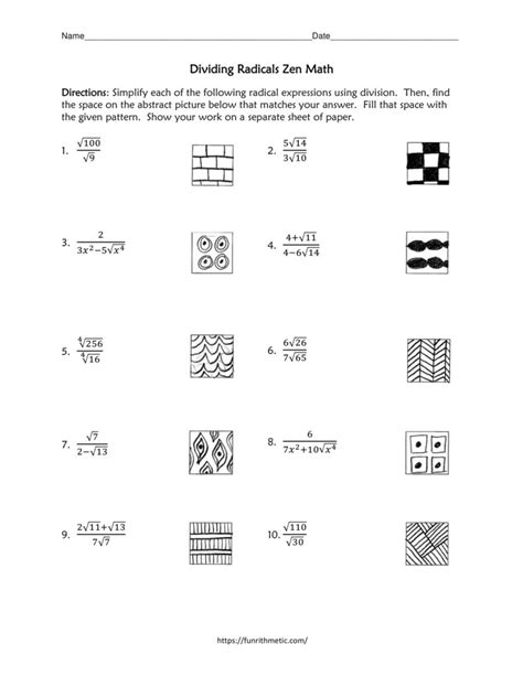 Dividing Radicals Zen Math Funrithmetic