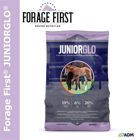 ADM JuniorGlo Horse Feed, 50-lb bag - Chewy.com