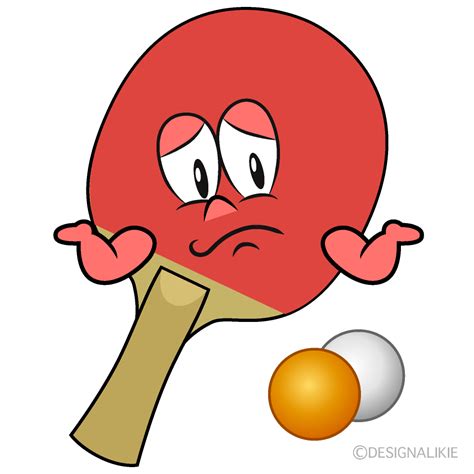 Free Troubled Table Tennis Cartoon Character Clipart Charatoon