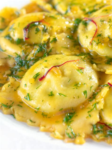 Crab Ravioli with Saffron Sauce - Krumpli