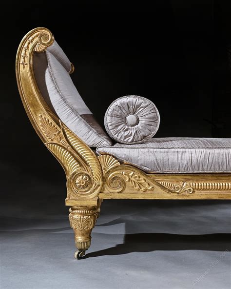 Regency Giltwood And Silk Upholstered Daybed Antiques Atlas