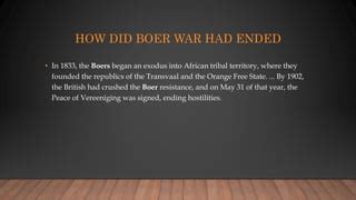 Boer War | PPT | Free Download