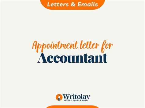 Accountant Appointment Letter Free Templates Writolay