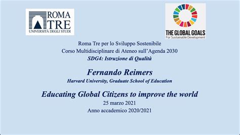 Sdg Istruzione Di Qualit Educating Global Citizens To Improve The