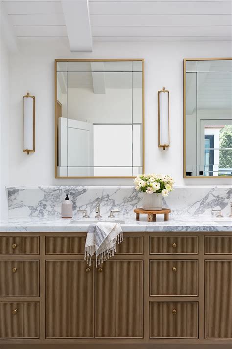 Double Vanity With Center Shelves Transitional Bathroom Sutro