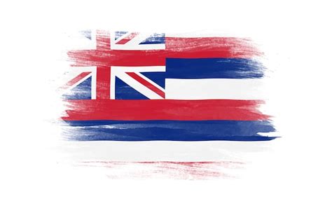 Premium Photo | Hawaii state flag brush stroke hawaii flag background