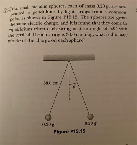 15 Two Small Metallic Spheres Each Of Mass StudyX
