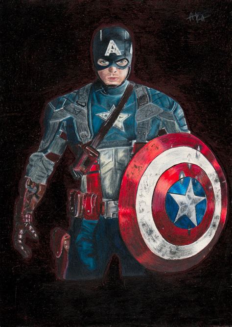 Artstation Captain America Traditional Fanart