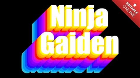 Ninja Gaiden Text Effect Generator