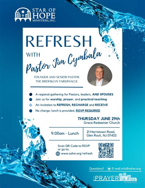 Star of Hope Presents “Refresh” with Pastor Jim Cymbala of Brooklyn ...