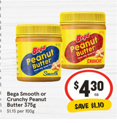 Bega Smooth Or Crunchy Peanut Butter G Offer At Iga