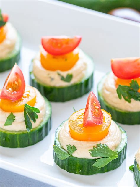 Vegan Cucumber Hummus Bites Drive Me Hungry