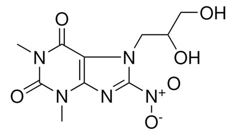 7 2 3 DIHYDROXYPROPYL 1 3 DIMETHYL 8 NITRO 3 7 DIHYDRO 1H PURINE 2 6