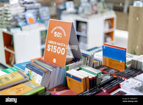Buenos Aires, Argentina - January 9th, 2024: Discounted books at the ...