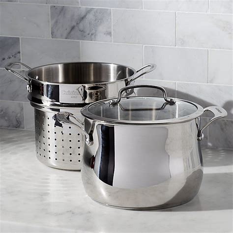 Cuisinart 3 Piece Stainless Steel 6 Qt Pasta Pot With Strainer