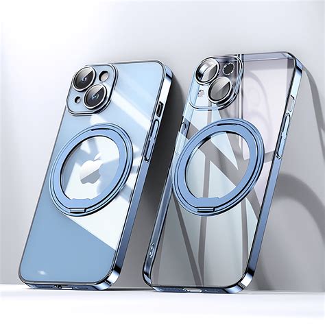 Feishell For Iphone 15 Plus Clear Case With 360° Rotatable Ring