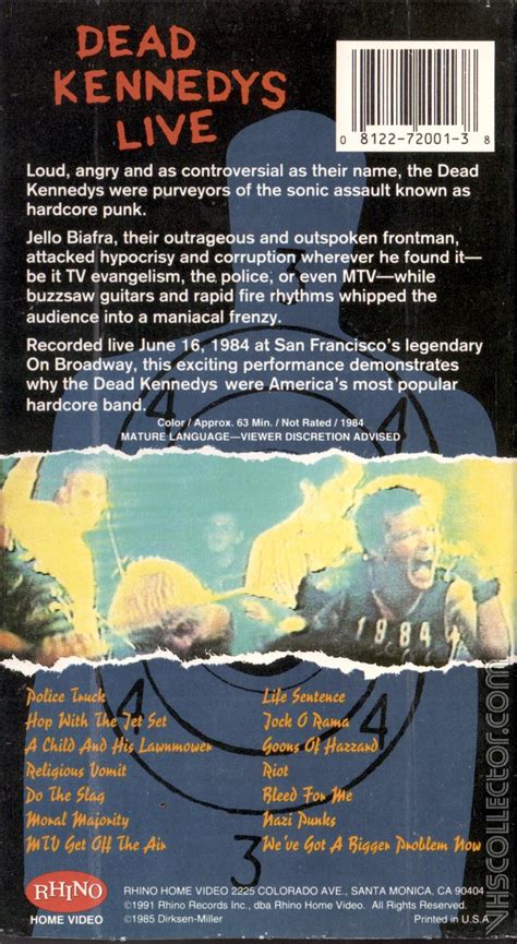 Dead Kennedys Live | VHSCollector.com