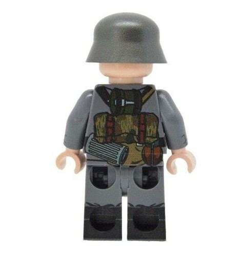 Custom Ww2 Nco Soldier Minifigure Full Body Printing New Mp40