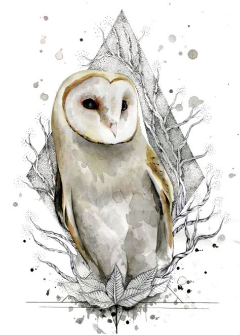 Pin By Chkartshop On Barn Owl Tattoo Owl Art Print