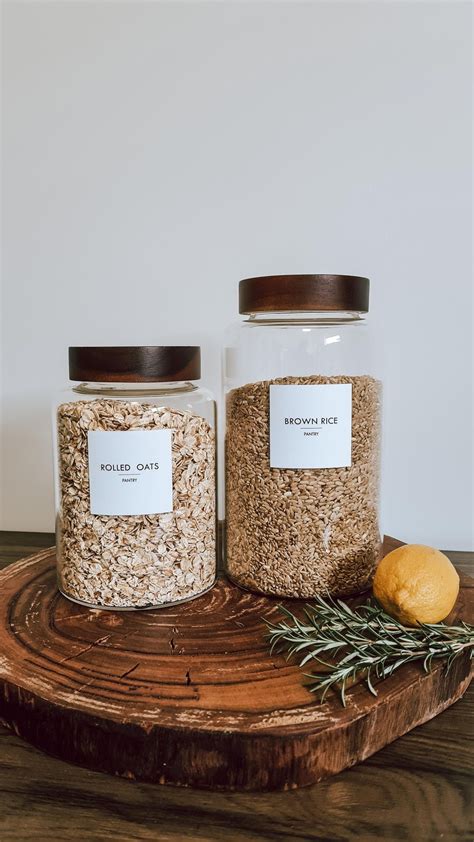 Extra Large Glass Storage Jars With Acacia Lids Pantry Jars Kitchen