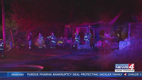 Firefighters Battle House Fire In Norman Oklahoma City