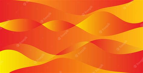 Onda Abstracta Fondo Degradado Naranja Y Amarillo Vector Premium