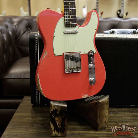 Fender Custom Shop 1963 Telecaster Relic Rosewood Fretboard Fiesta Red Wild West Guitars