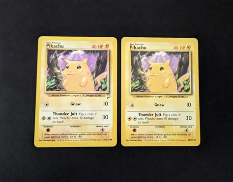 Pikachu Base Set And Base Set 2 Vintage Wotc Pokemon Card Tcg Hobbies