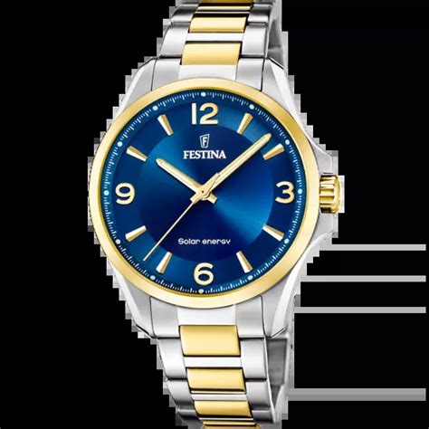 F L Festina Solar Energy Azul Acero Inoxidable Hombre