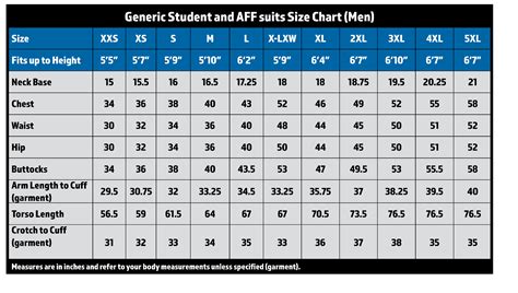 Size Charts Vertical Suits Knowledge Base