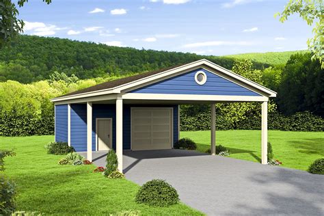 780 Sq Ft Carport Plan With 506 Sq Ft Workshop Architectural Designs