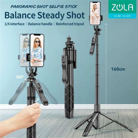 Promo Zola Tongsis Tripod Bluetooth Selfie Stick Remote Tripod Hp Gopro