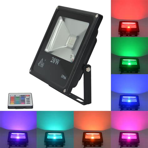 Rsn Led Slim Rgb Waterproof Led Flood Light With Ir Remote Controller