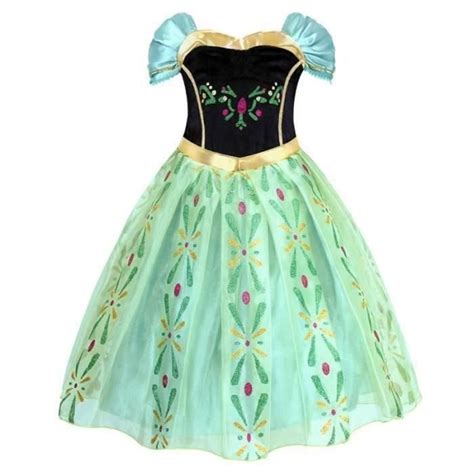 Filles Princesse Robe Frozen Princesse Anna Carnaval Pâques Fête D