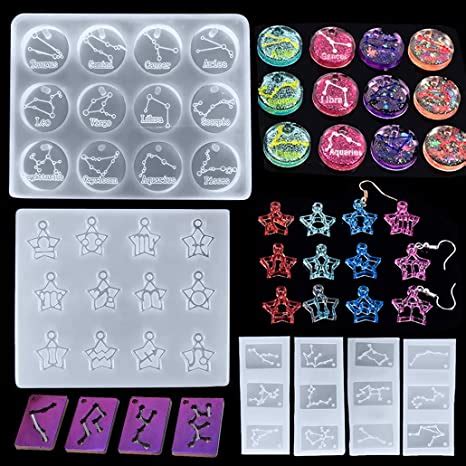 Amazon Isuperb Constellations Resin Molds Discs Zodiac Molds