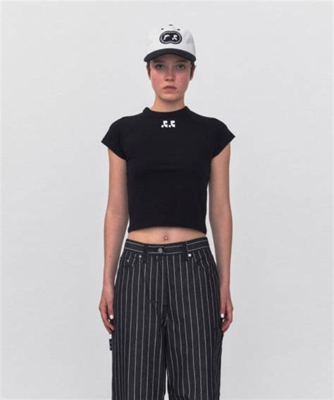 Musinsa公式 Restandrecreation Rr Logo Crop Topblack