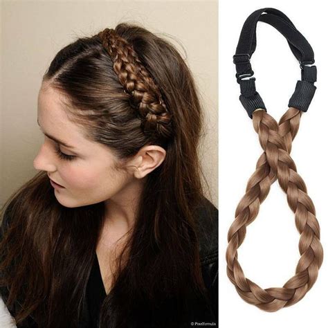 Womens Fashion Hair Plaited Elastic Headband Braided Hair Band Diy