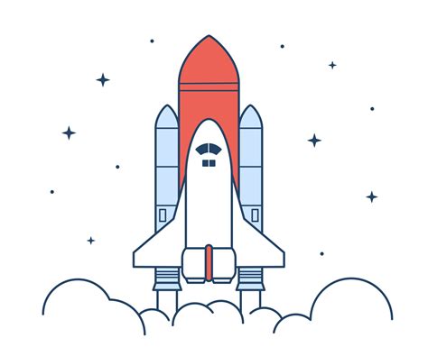 Space Shuttle Launch Clipart Flowers