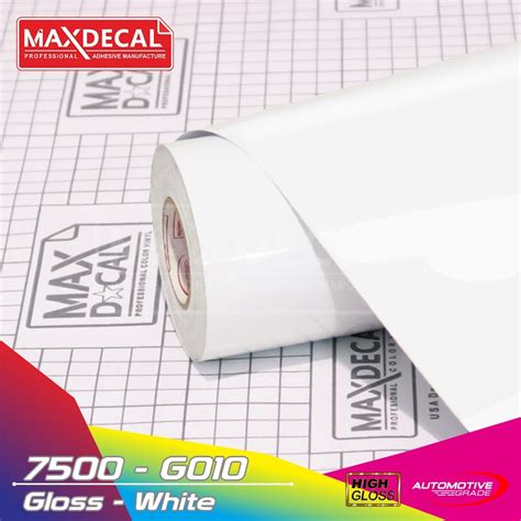 Jual Stiker Sticker Meter Maxdecal White Glossy Stiker Metelic