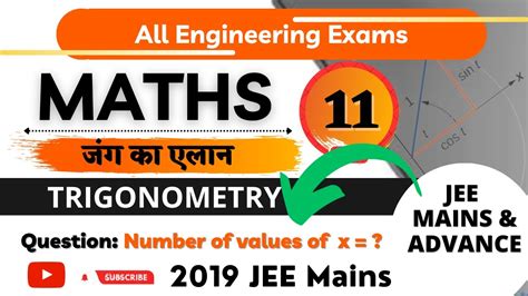 Trigonometrical Equations Jee Mains Important Questions No Of